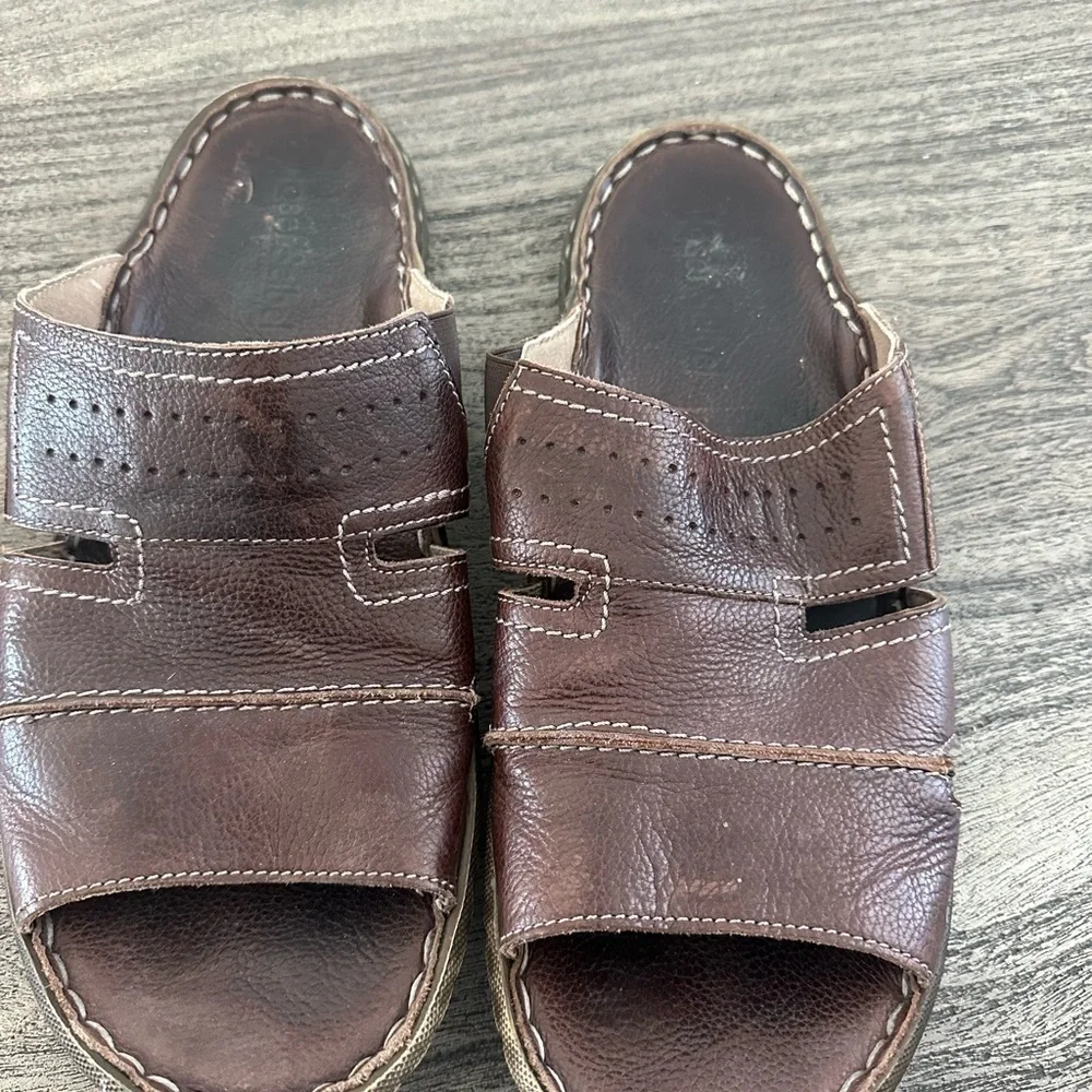 Josef Seibel‎ Dark Brown Leather Sandals